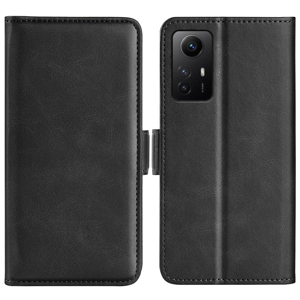 Stand Cover for Xiaomi Redmi Note 12S 4G PU Leather Wallet Shockproof Calf Texture Phone Case