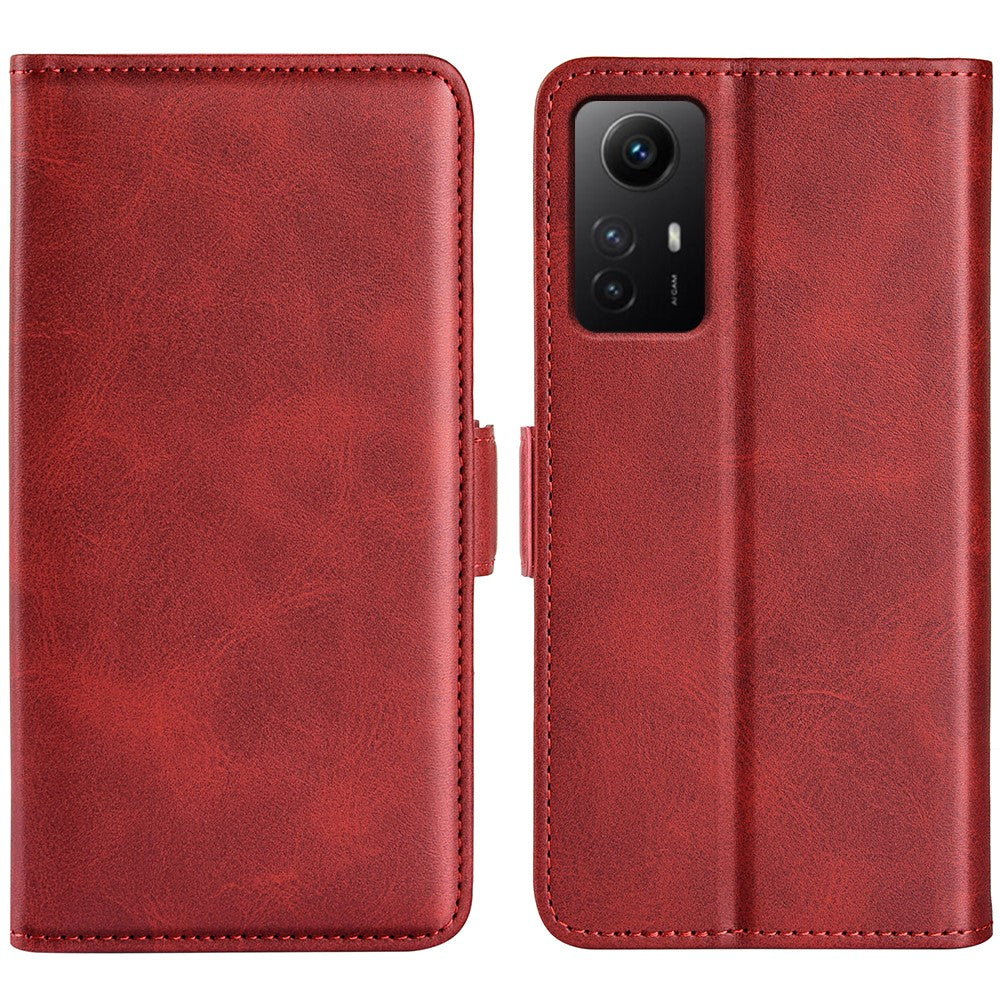 Stand Cover for Xiaomi Redmi Note 12S 4G PU Leather Wallet Shockproof Calf Texture Phone Case