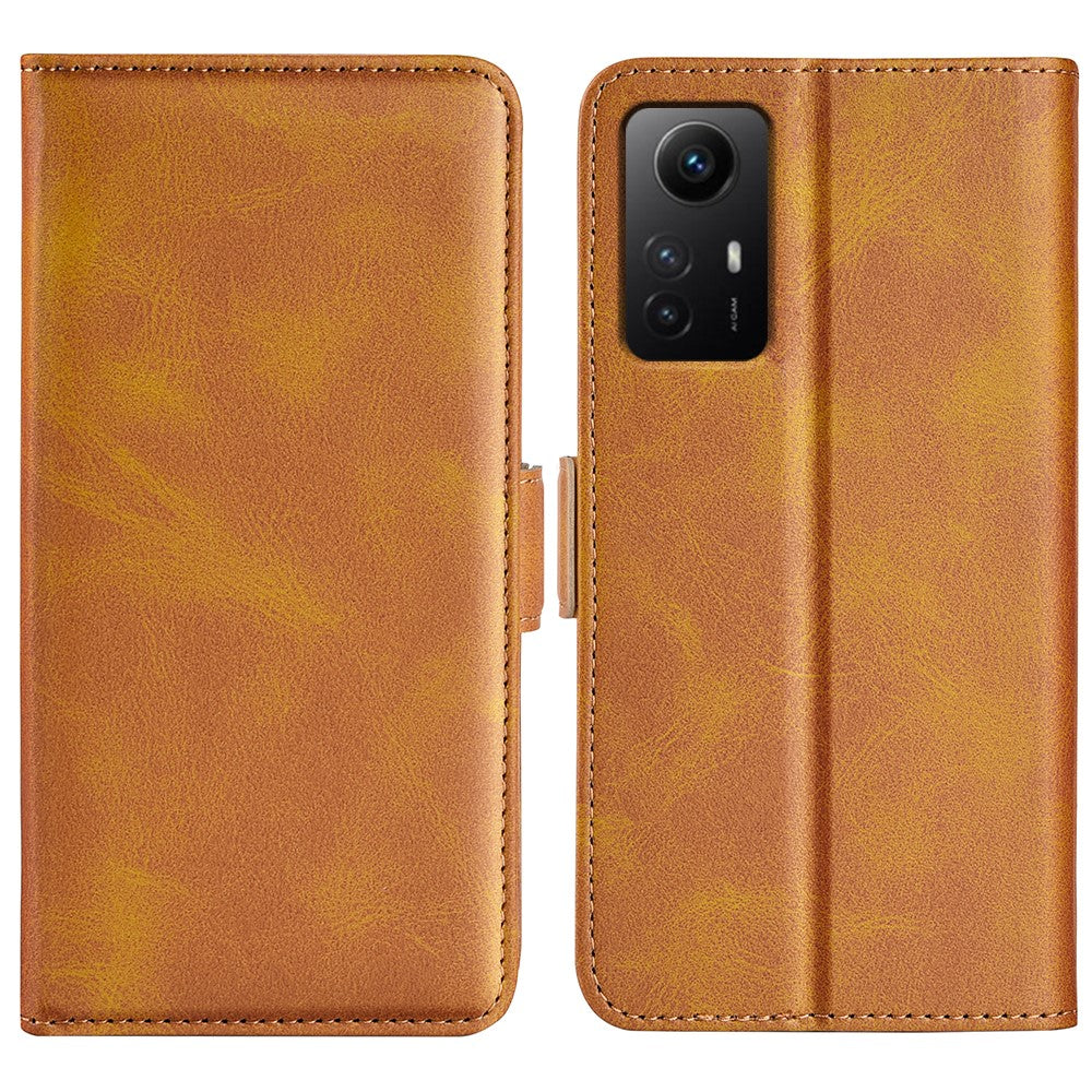 Stand Cover for Xiaomi Redmi Note 12S 4G PU Leather Wallet Shockproof Calf Texture Phone Case