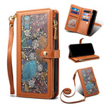 ESEBLE Wallet Leather Phone Case for iPhone 15 Plus , RFID Blocking Zipper Pocket Phone Stand Cover