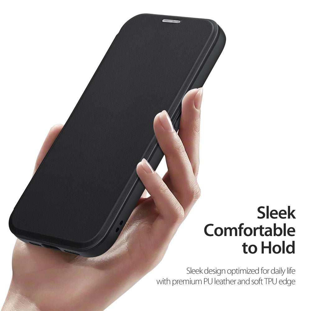 For iPhone 15 Pro Leather Case DUX DUCIS Skin X Pro Series Flip Cover Compatible with MagSafe