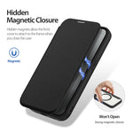 For iPhone 15 Pro Leather Case DUX DUCIS Skin X Pro Series Flip Cover Compatible with MagSafe