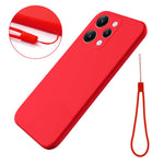 For Xiaomi Redmi 12 4G Anti-Scratch Phone Case Soft Lining Liquid Silicone Cover with Strap