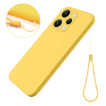 For Xiaomi Redmi 12 4G Anti-Scratch Phone Case Soft Lining Liquid Silicone Cover with Strap