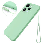 For Xiaomi Redmi 12 4G Anti-Scratch Phone Case Soft Lining Liquid Silicone Cover with Strap