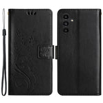 For Samsung Galaxy S23 FE Imprinted Butterflies Mobile Phone Case PU Leather Wallet Cover Stand with Strap