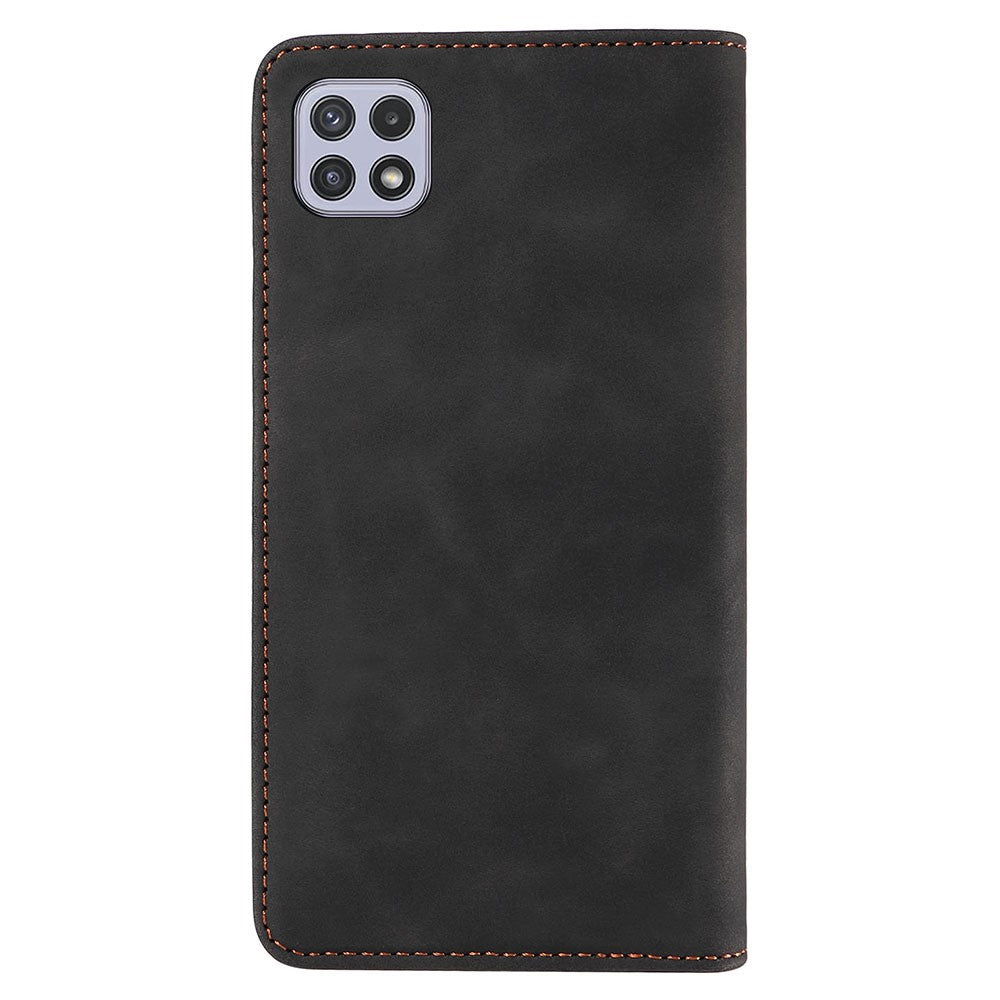 BETOPNICE 003 For Samsung Galaxy A22 5G (EU Version) Wallet PU Leather Shell RFID Blocking Flip Cover Stand Phone Case