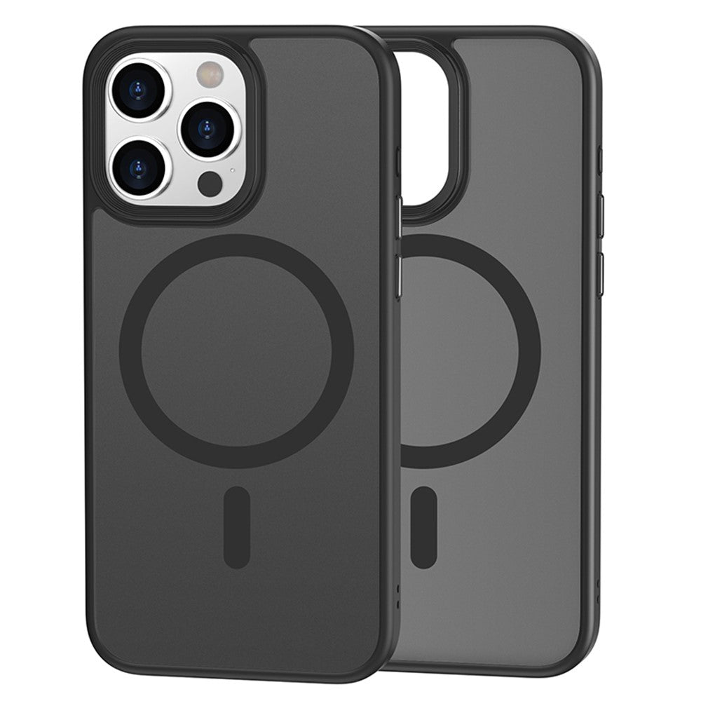 Magnetic Case for iPhone 15 Pro Max PC+TPU Case Compatible with MagSafe Skin-touch Matte Phone Cover