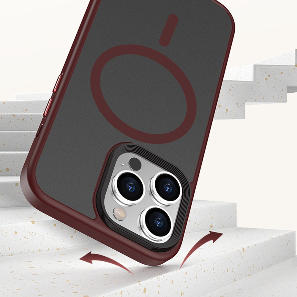 Magnetic Case for iPhone 15 Pro Max PC+TPU Case Compatible with MagSafe Skin-touch Matte Phone Cover
