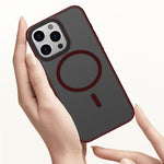 Magnetic Case for iPhone 15 Pro Max PC+TPU Case Compatible with MagSafe Skin-touch Matte Phone Cover