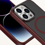 Magnetic Case for iPhone 15 Pro Max PC+TPU Case Compatible with MagSafe Skin-touch Matte Phone Cover
