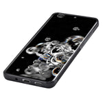 LC.IMEEKE Carbonfiber-samlet cover til Samsung Galaxy S20 Ultra, PU-læderbelagt TPU + EVA-cover