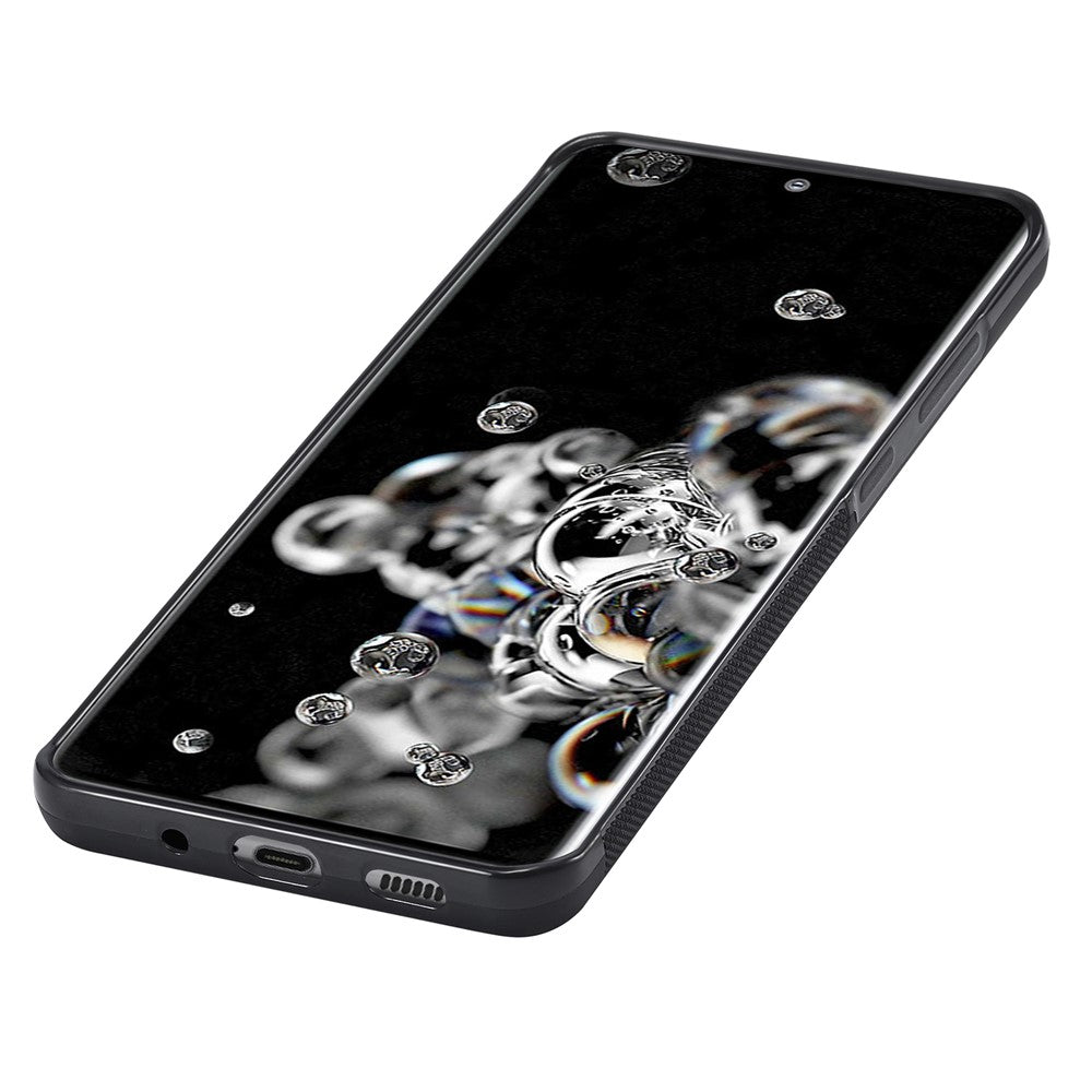 LC.IMEEKE Carbonfiber-samlet cover til Samsung Galaxy S20 Ultra, PU-læderbelagt TPU + EVA-cover