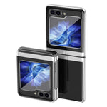 Clear Back Cover for Samsung Galaxy Z Flip5 5G, Hard PC Electroplating Frame Phone Case