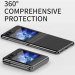Clear Back Cover for Samsung Galaxy Z Flip5 5G, Hard PC Electroplating Frame Phone Case