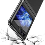 Clear Back Cover for Samsung Galaxy Z Flip5 5G, Hard PC Electroplating Frame Phone Case