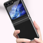 Clear Back Cover for Samsung Galaxy Z Flip5 5G, Hard PC Electroplating Frame Phone Case