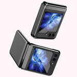 Clear Back Cover for Samsung Galaxy Z Flip5 5G, Hard PC Electroplating Frame Phone Case