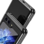 Clear Back Cover for Samsung Galaxy Z Flip5 5G, Hard PC Electroplating Frame Phone Case
