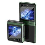 Clear Back Cover for Samsung Galaxy Z Flip5 5G, Hard PC Electroplating Frame Phone Case