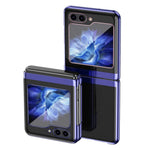 Clear Back Cover for Samsung Galaxy Z Flip5 5G, Hard PC Electroplating Frame Phone Case