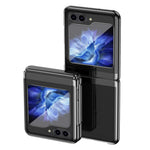 Clear Back Cover for Samsung Galaxy Z Flip5 5G, Hard PC Electroplating Frame Phone Case