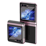 Clear Back Cover for Samsung Galaxy Z Flip5 5G, Hard PC Electroplating Frame Phone Case