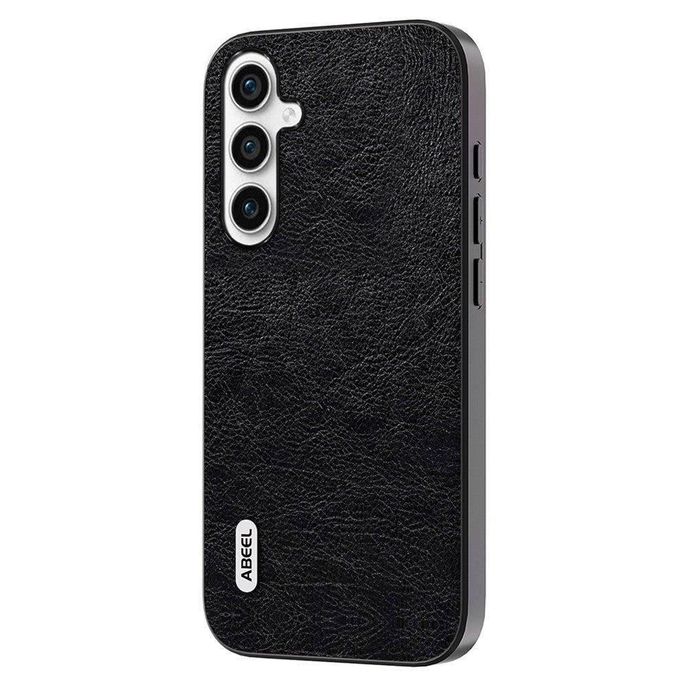 ABEEL For Samsung Galaxy S23 FE Litchi Texture Phone Case PU Leather Coated TPU+PC Retro Phone Back Cover