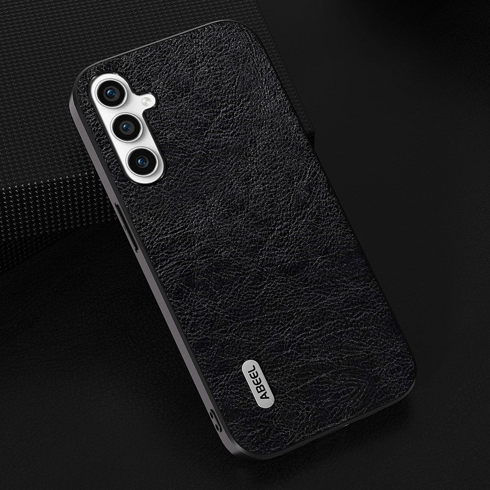ABEEL For Samsung Galaxy S23 FE Litchi Texture Phone Case PU Leather Coated TPU+PC Retro Phone Back Cover