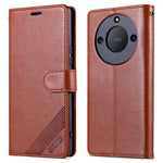 AZNS PU Leather Wallet Phone Case for Honor X50 , Shockproof Stand Phone Protective Cover