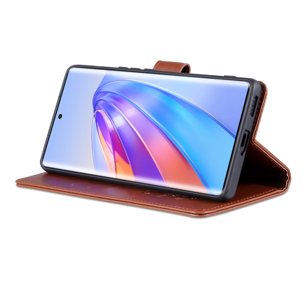 AZNS PU Leather Wallet Phone Case for Honor X50 , Shockproof Stand Phone Protective Cover