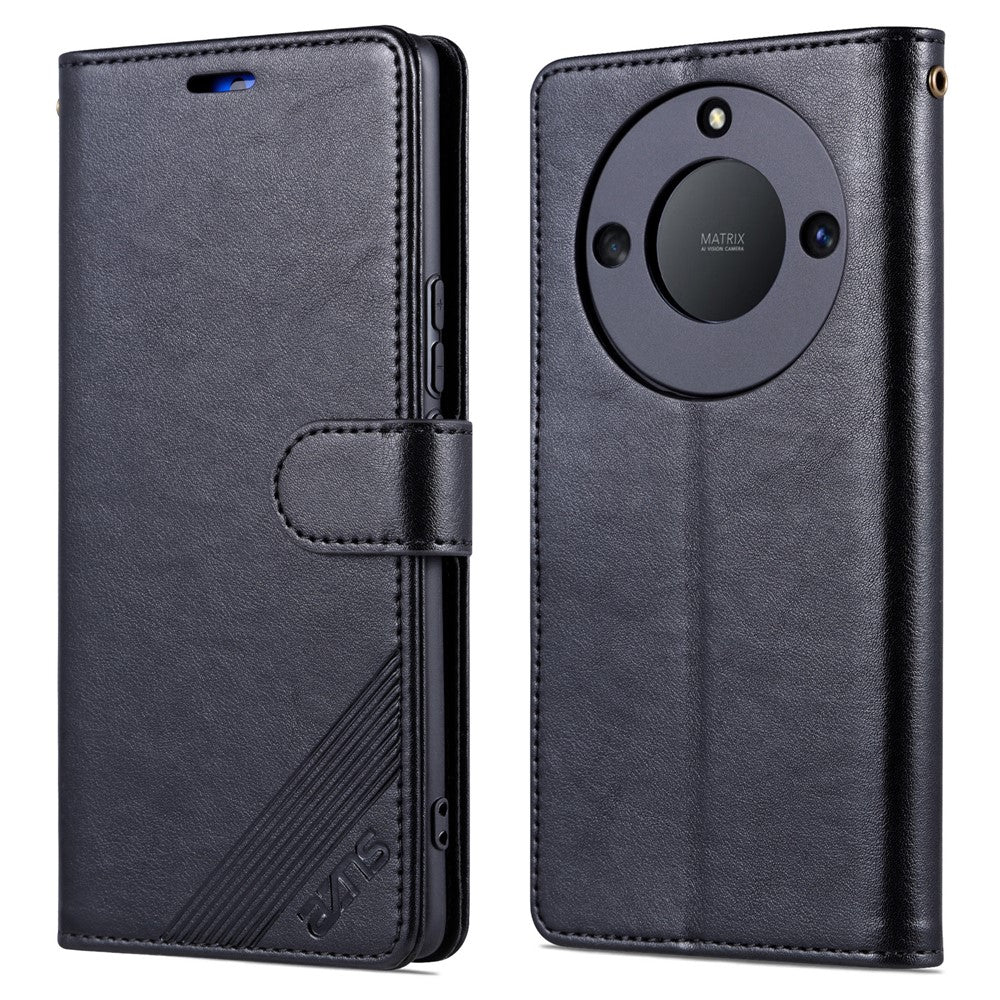 AZNS PU Leather Wallet Phone Case for Honor X50 , Shockproof Stand Phone Protective Cover