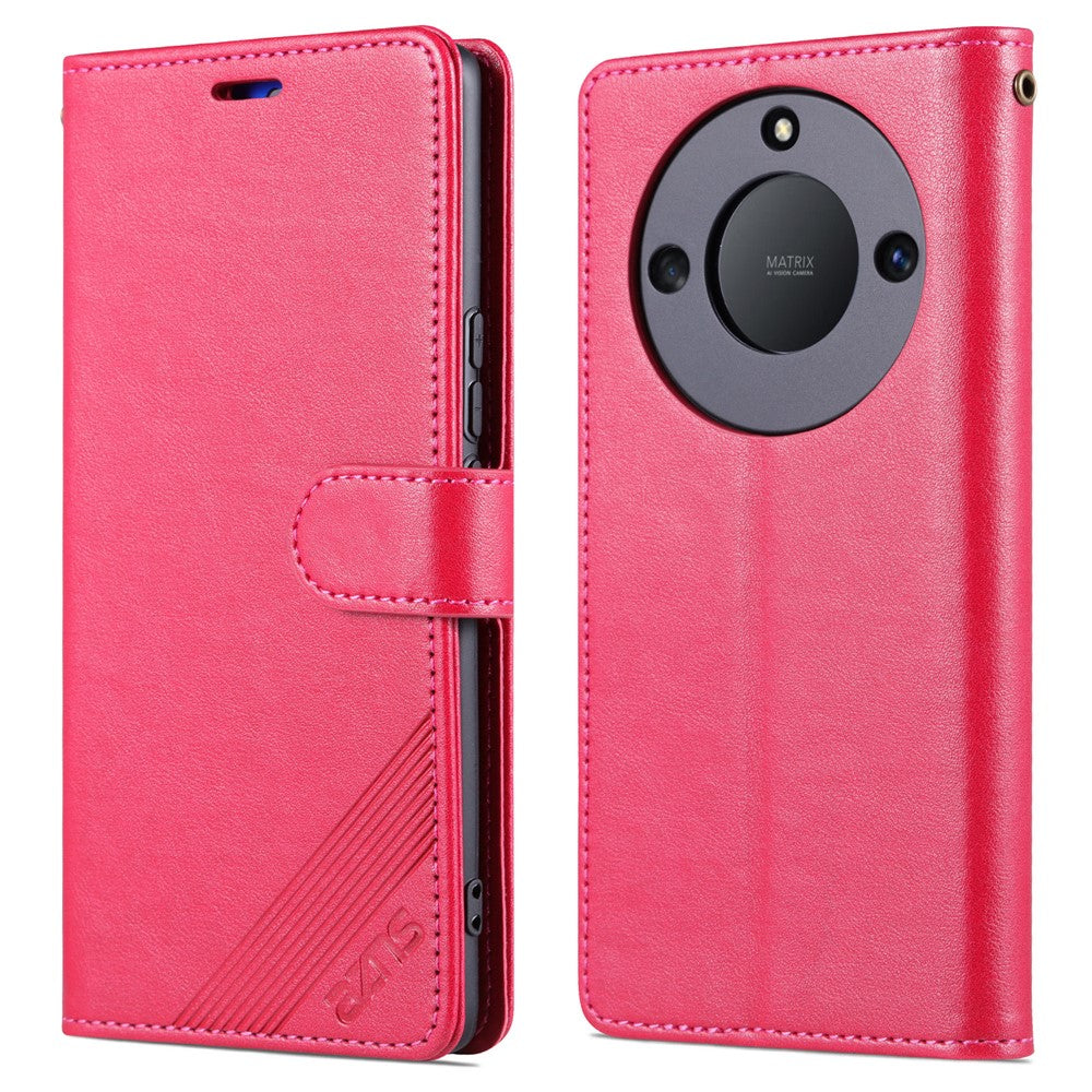 AZNS PU Leather Wallet Phone Case for Honor X50 , Shockproof Stand Phone Protective Cover