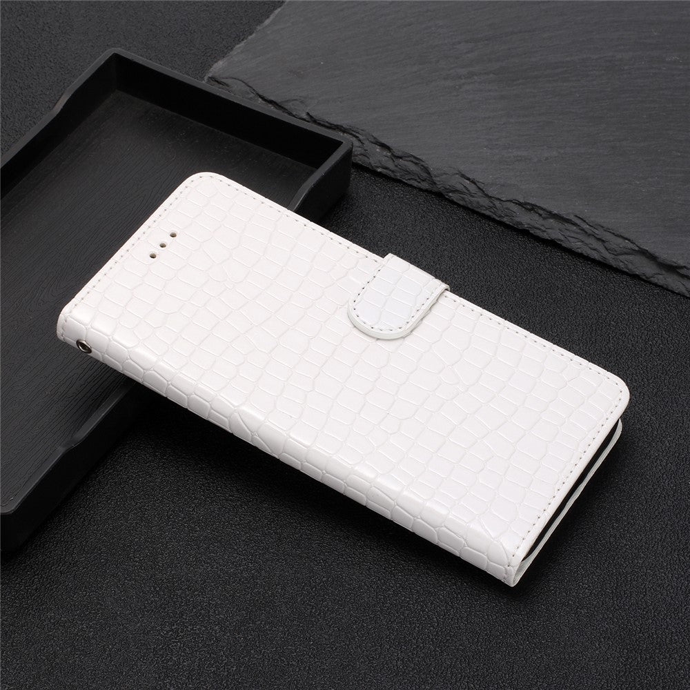 Til Samsung Galaxy A40 Fuld Beskyttelse Stander Cover Krokodille Tekstur Læder Pung Telefonetui med Rem