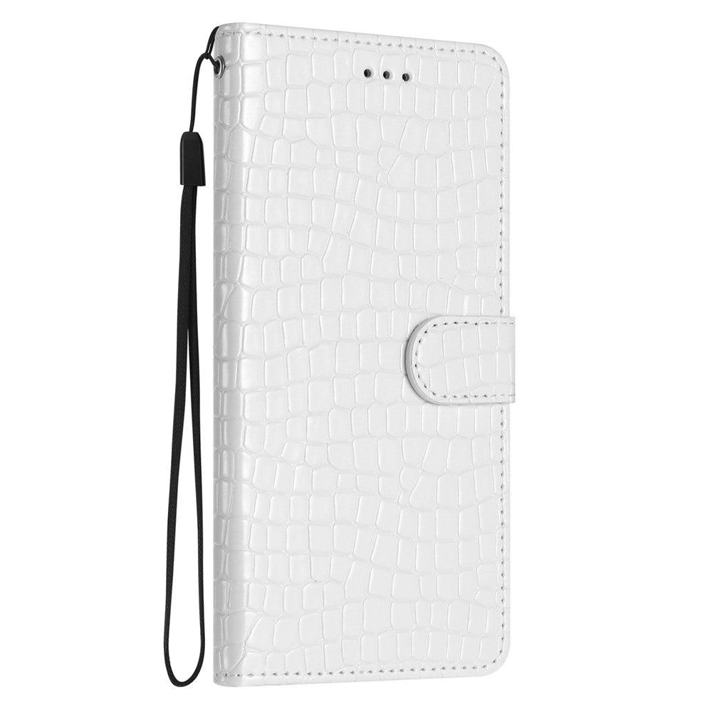 Til Samsung Galaxy A40 Fuld Beskyttelse Stander Cover Krokodille Tekstur Læder Pung Telefonetui med Rem