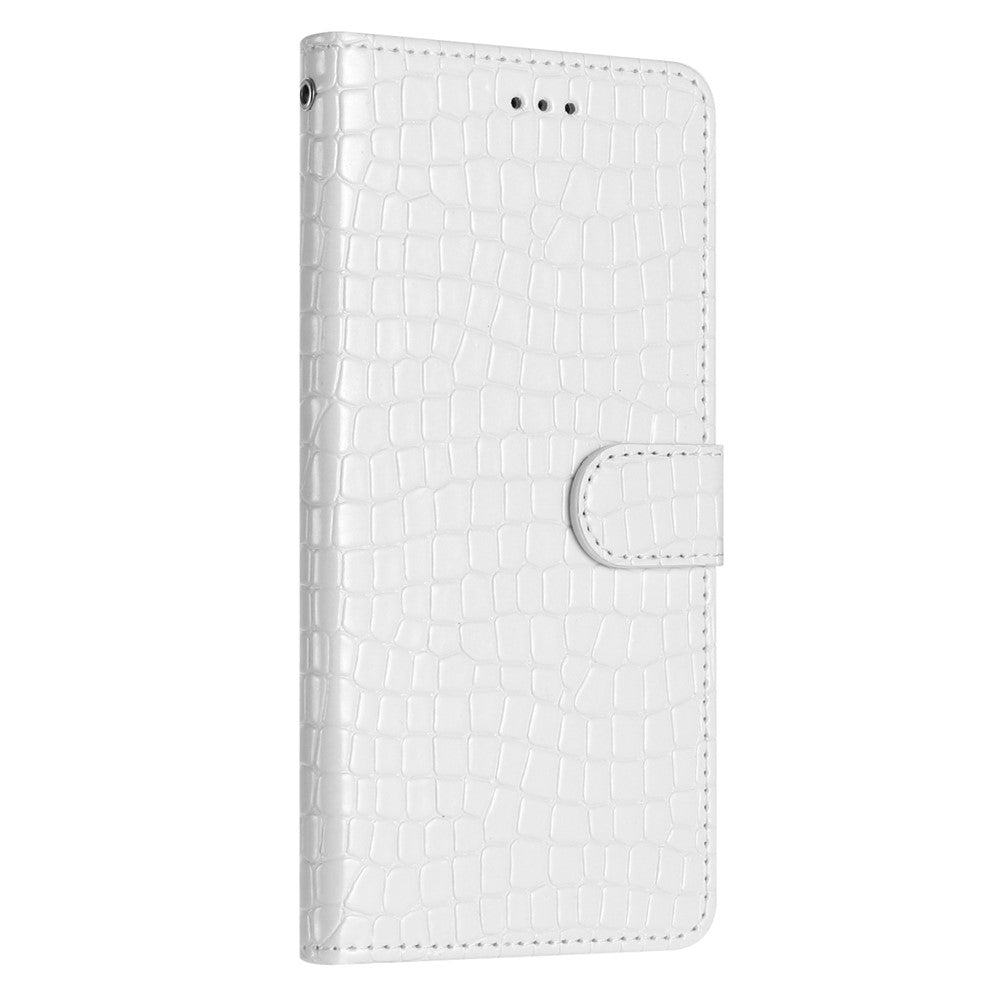 Til Samsung Galaxy A40 Fuld Beskyttelse Stander Cover Krokodille Tekstur Læder Pung Telefonetui med Rem