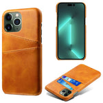 Phone Cover for iPhone 15 Pro , PU Leather Coated PC Protective Back Case with Dual Card Slots