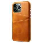 Phone Cover for iPhone 15 Pro , PU Leather Coated PC Protective Back Case with Dual Card Slots
