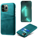 Phone Cover for iPhone 15 Pro , PU Leather Coated PC Protective Back Case with Dual Card Slots