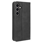Stand Wallet Phone Case for Samsung Galaxy S23 FE , Retro PU Leather Protective Phone Cover