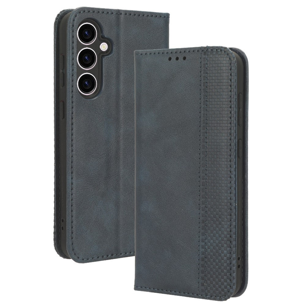 Stand Wallet Phone Case for Samsung Galaxy S23 FE , Retro PU Leather Protective Phone Cover