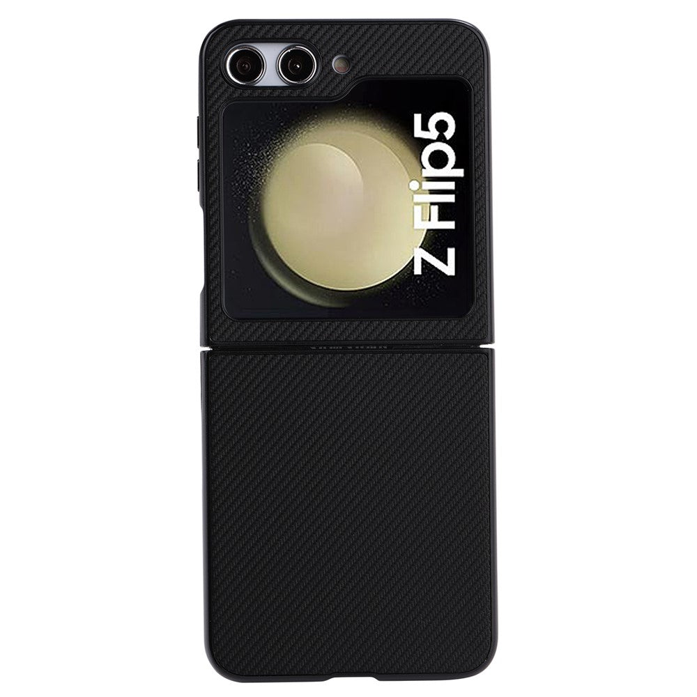 VILI TC-seriens smala mobilskal för Samsung Galaxy Z Flip5 5G, PU-läderbelagt PC+TPU-skyddsfodral