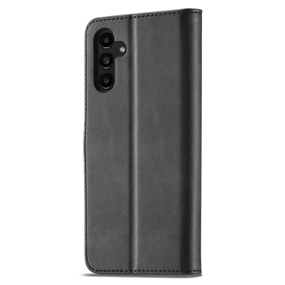 LC.IMEEKE For Samsung Galaxy S23 FE Wallet Case PU Leather Calf Texture Stand Flip Cover