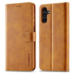 LC.IMEEKE For Samsung Galaxy S23 FE Wallet Case PU Leather Calf Texture Stand Flip Cover