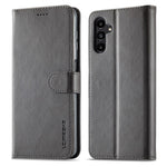 LC.IMEEKE For Samsung Galaxy S23 FE Wallet Case PU Leather Calf Texture Stand Flip Cover