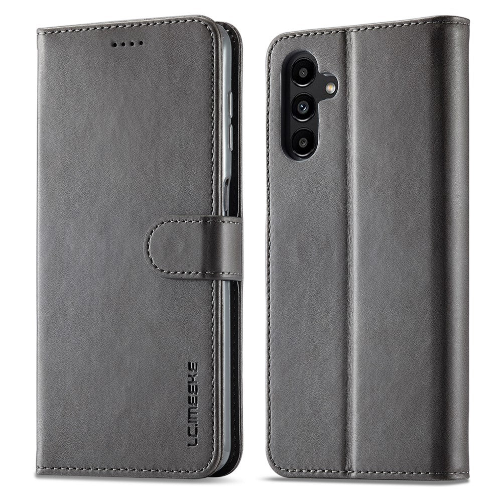 LC.IMEEKE For Samsung Galaxy S23 FE Wallet Case PU Leather Calf Texture Stand Flip Cover