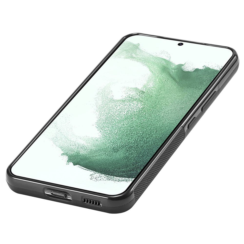 LC.IMEEKE For Samsung Galaxy S22+ 5G PU Leather+TPU+EVA Phone Case Carbon Fiber Texture Splicing Cover