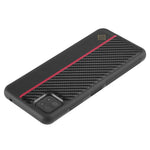 LC.IMEEKE Cell Phone Case for Samsung Galaxy A22 5G (EU Version), Carbon Fiber Texture Leather+TPU+EVA Slim Cover