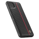 LC.IMEEKE Cell Phone Case for Samsung Galaxy A22 5G (EU Version), Carbon Fiber Texture Leather+TPU+EVA Slim Cover