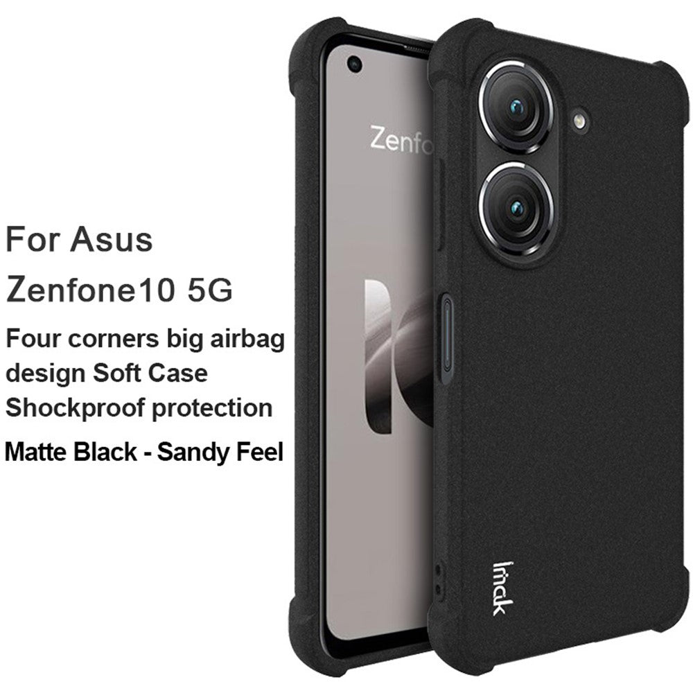 IMAK til Asus Zenfone 10 5G Mat Telefon Beskyttelsescover Blødt TPU Stødsikkert Bagcover